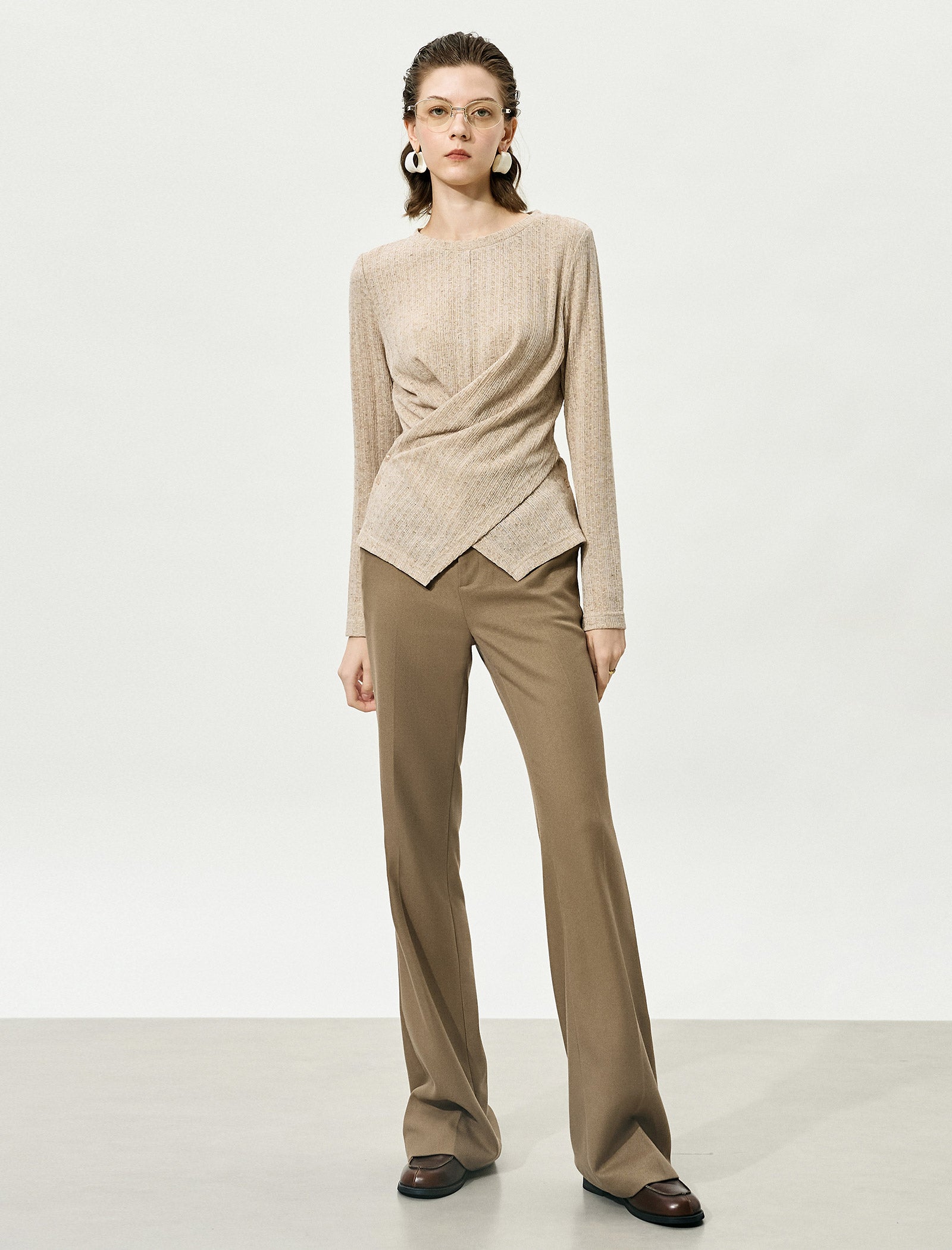 Slim Fit Long-Sleeve Lightweight Knit Top