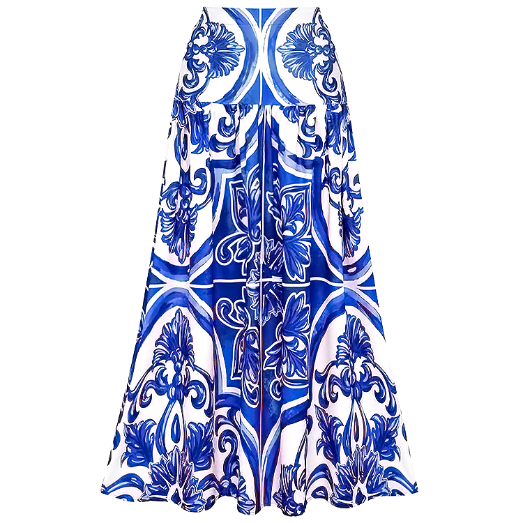 Printed One Piece Swimsuit Set