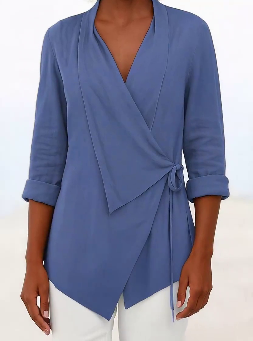 Women'S Casual Solid Color Tie Top