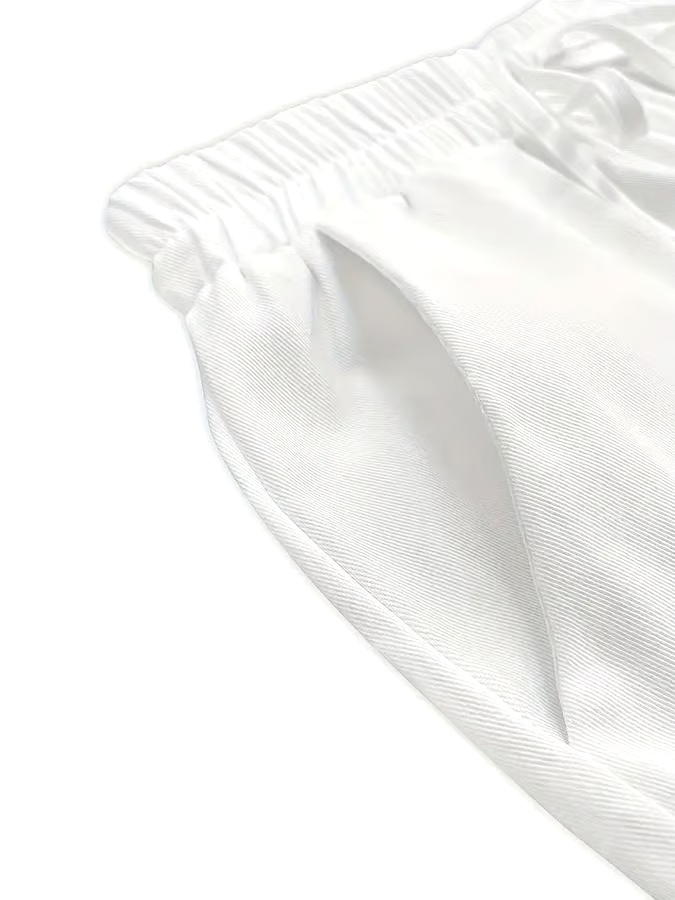 Women's Casual Solid Color Cotton and Linen Slit Pants