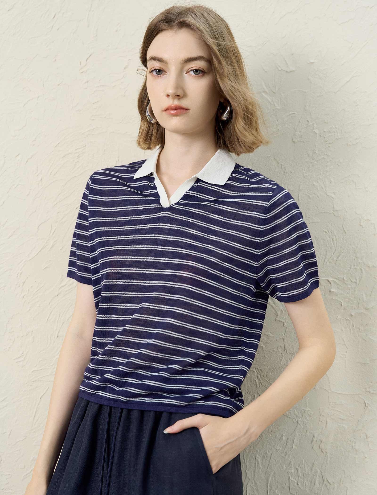The Timeless Striped Knit Polo