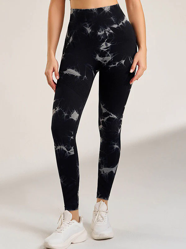 Elastic Tie Dyed Fitness Yoga Pants