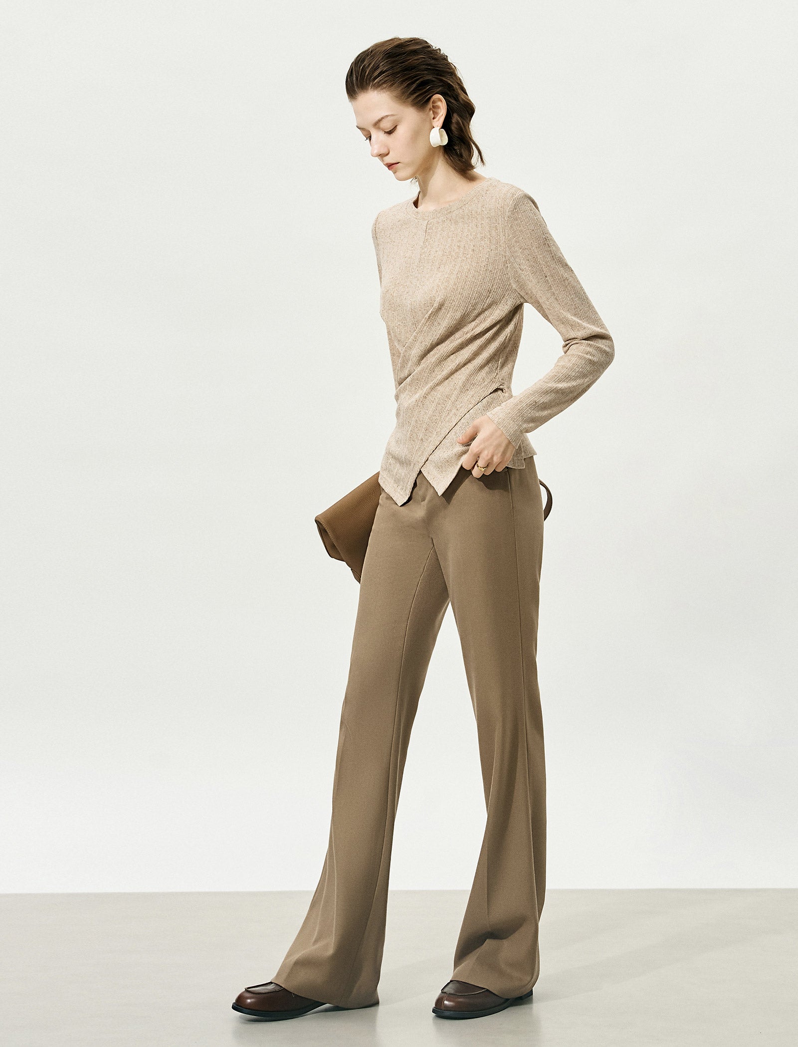 Slim Fit Long-Sleeve Lightweight Knit Top