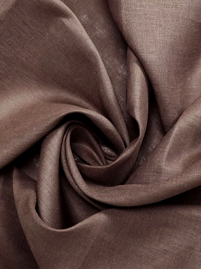 Women's Casual Solid Color V-Neck Long Sleeve Cotton and Linen Dress