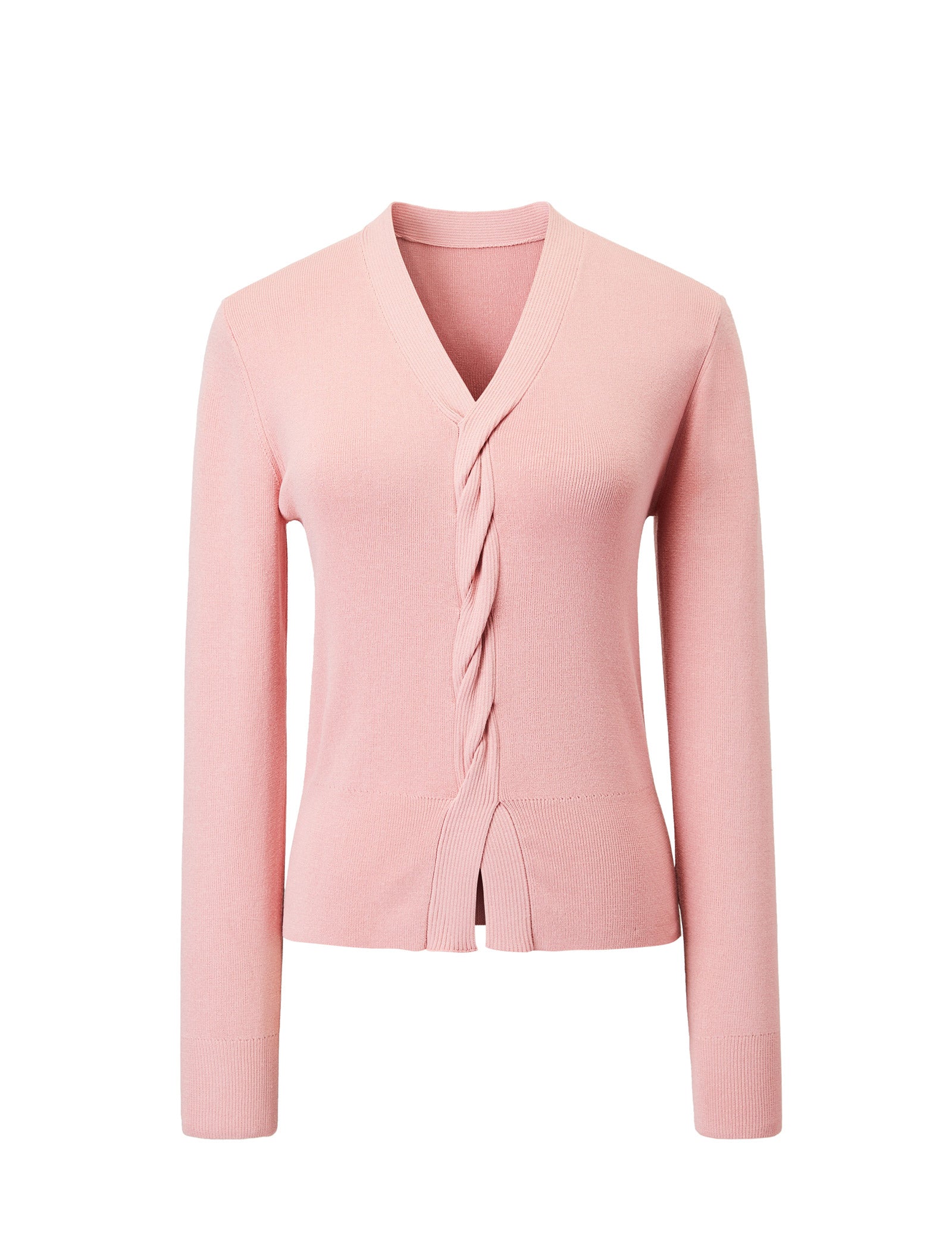 V-Neck Twisted Detail Knit Top
