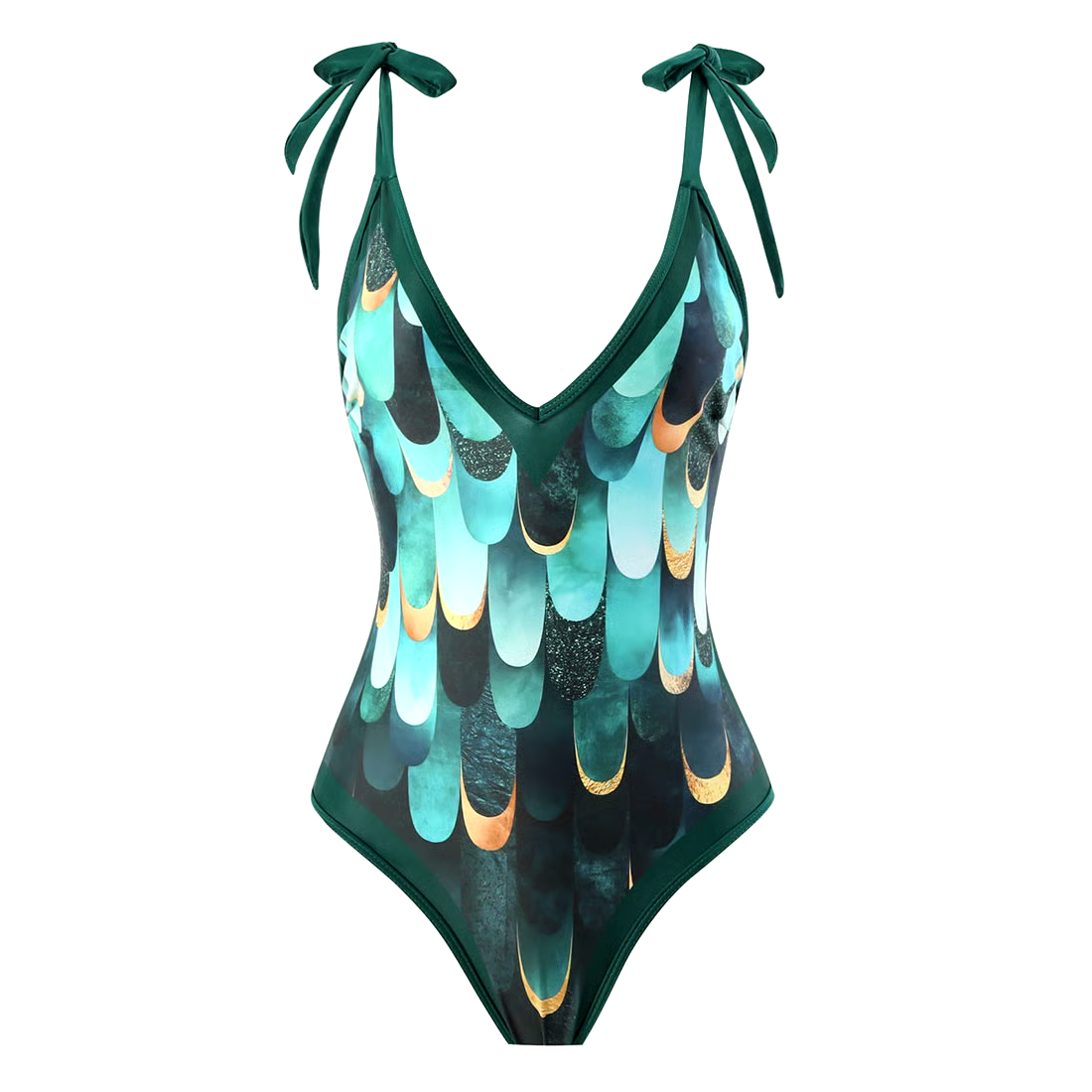 Green Gradient Swimsuit Set