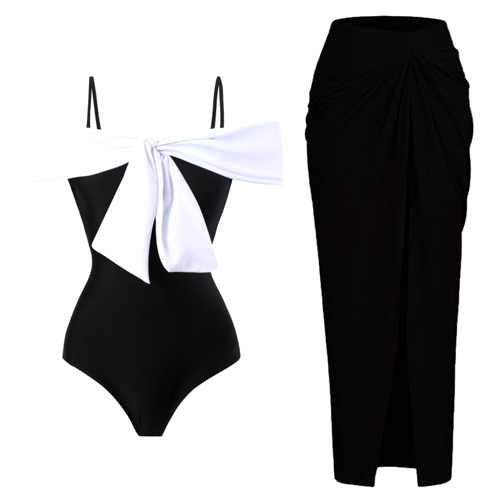 Retro Hepburn Style Swimsuit Set
