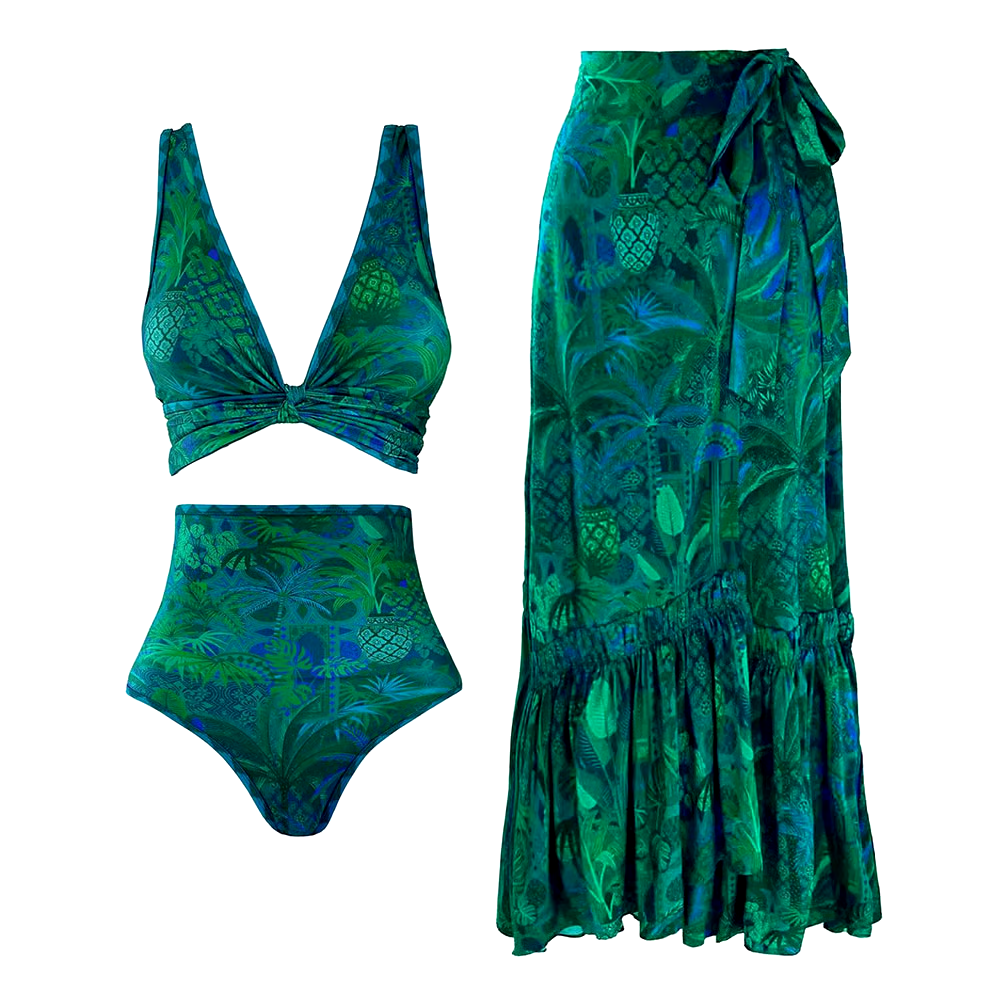 Double-Sided Printing Swimsuit Set