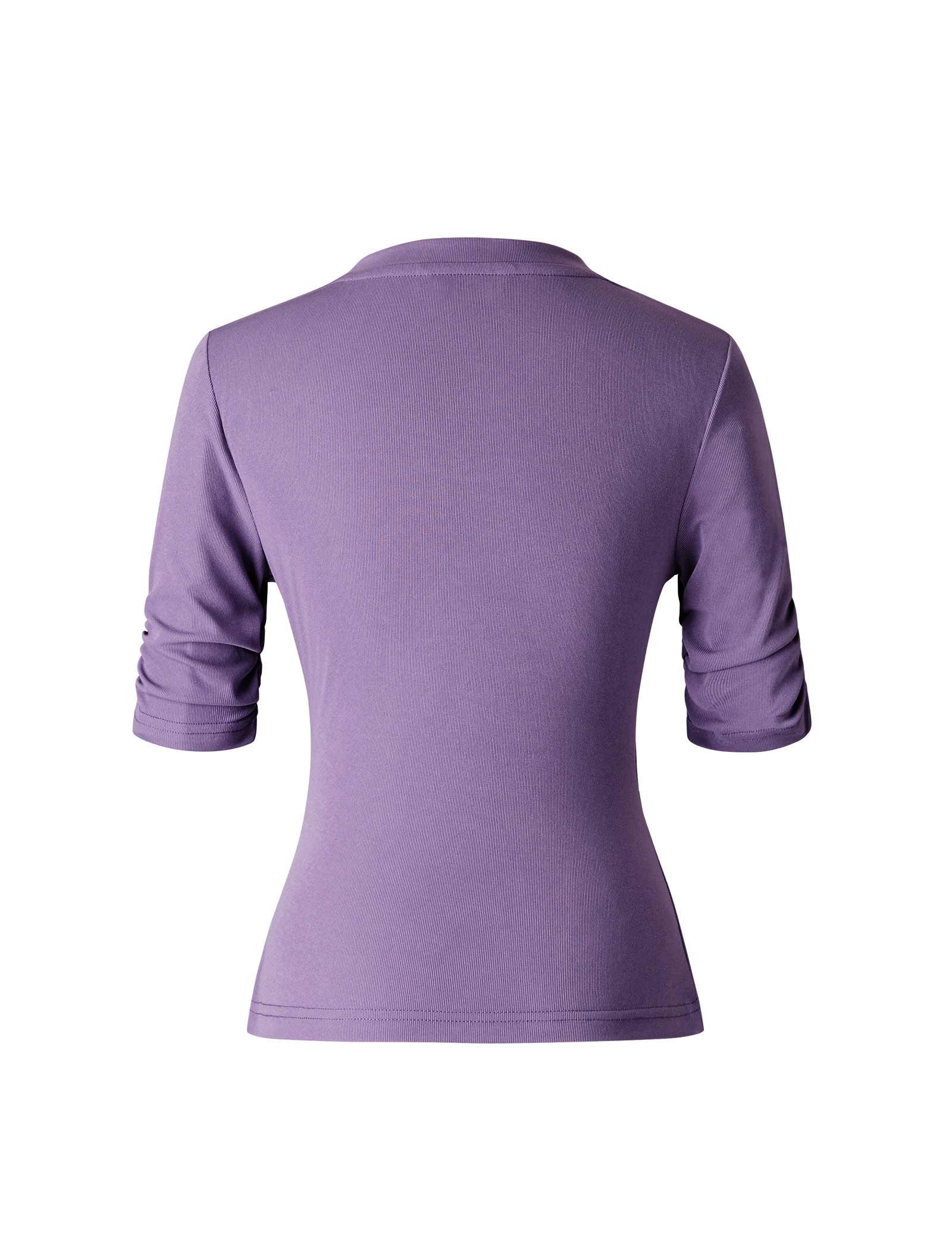 V-Neck Wrap Ribbed Top
