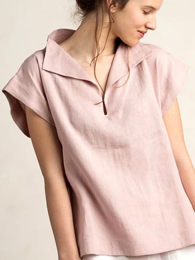 Women's Summer Short Sleeve Cotton&Linen T-Shirt