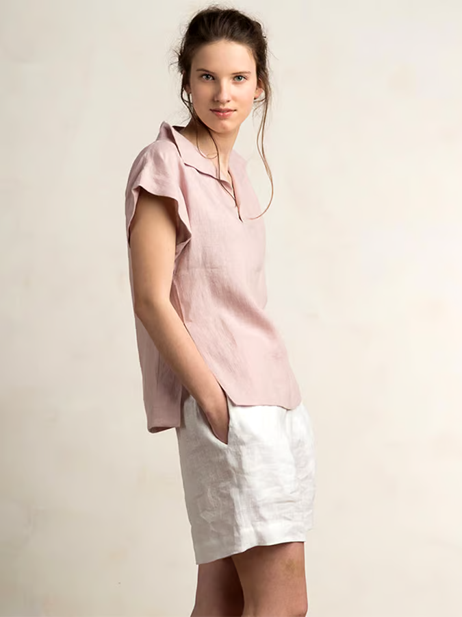 Women's Summer Short Sleeve Cotton&Linen T-Shirt