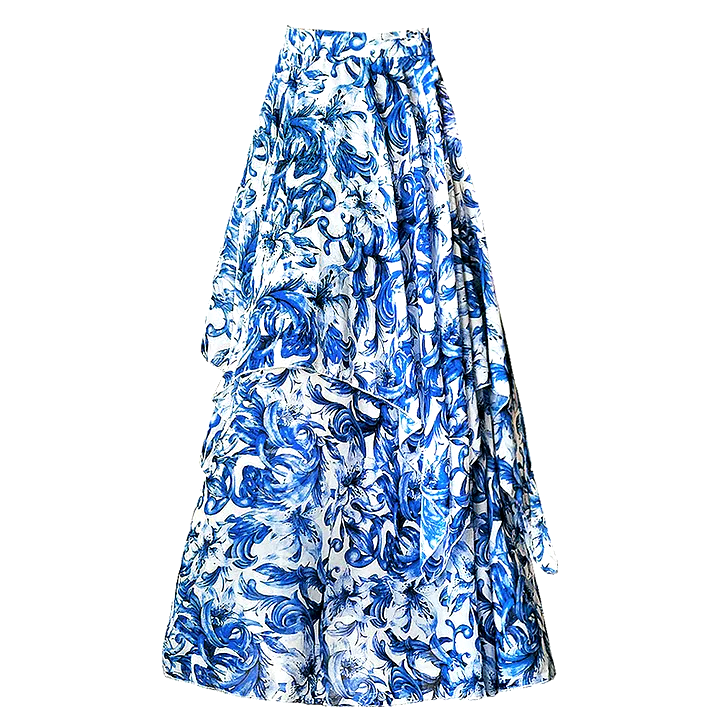 Floral Print Long Sleeves Tow Piece Swimsuit Set