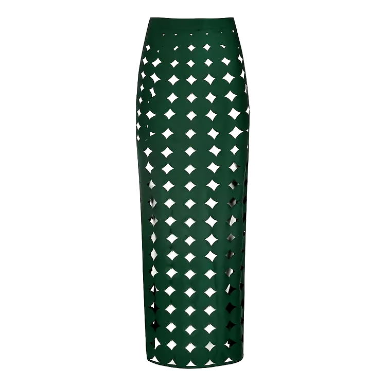 DBVACAY Laser Cutting Circularity Bikini Straight Skirt Swimsuit Set