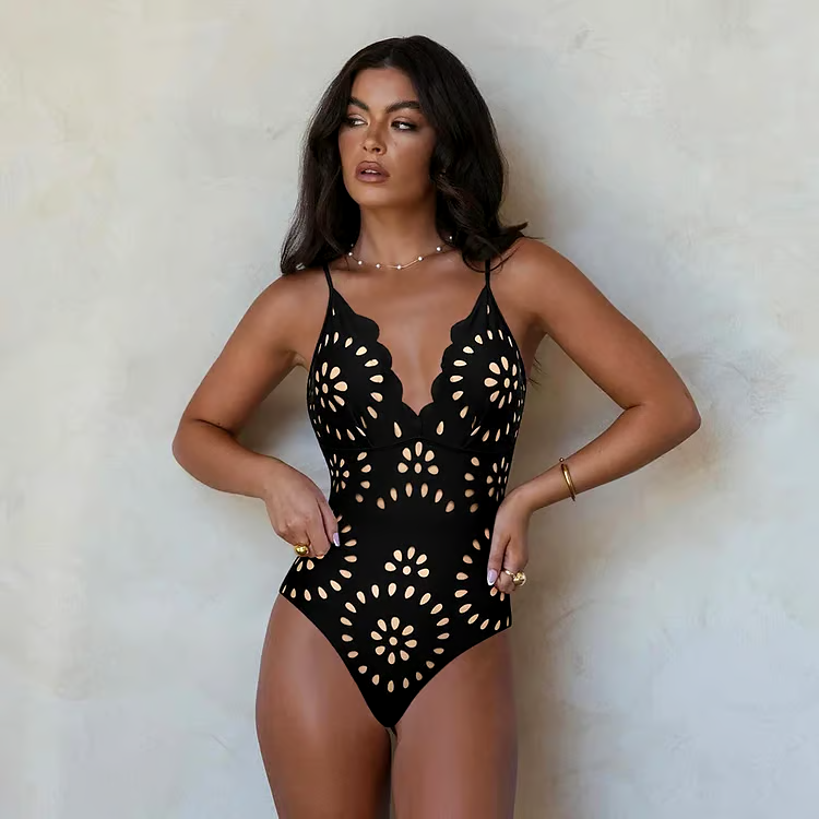 DBVACAY Laser Cutting Flower Hollow Swimsuit