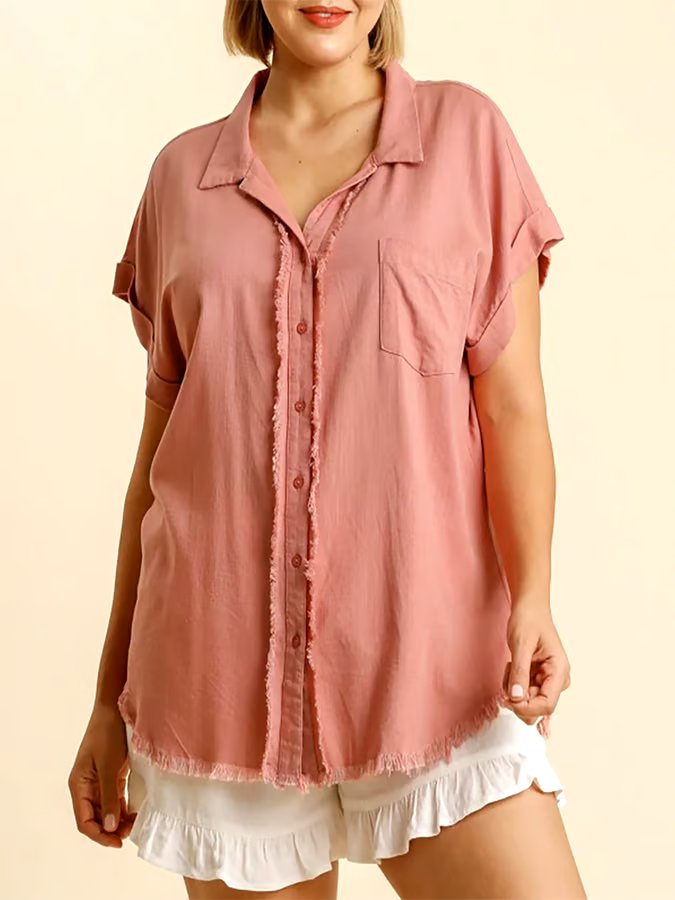 Women's Summer Cotton&Linen Short Sleeves