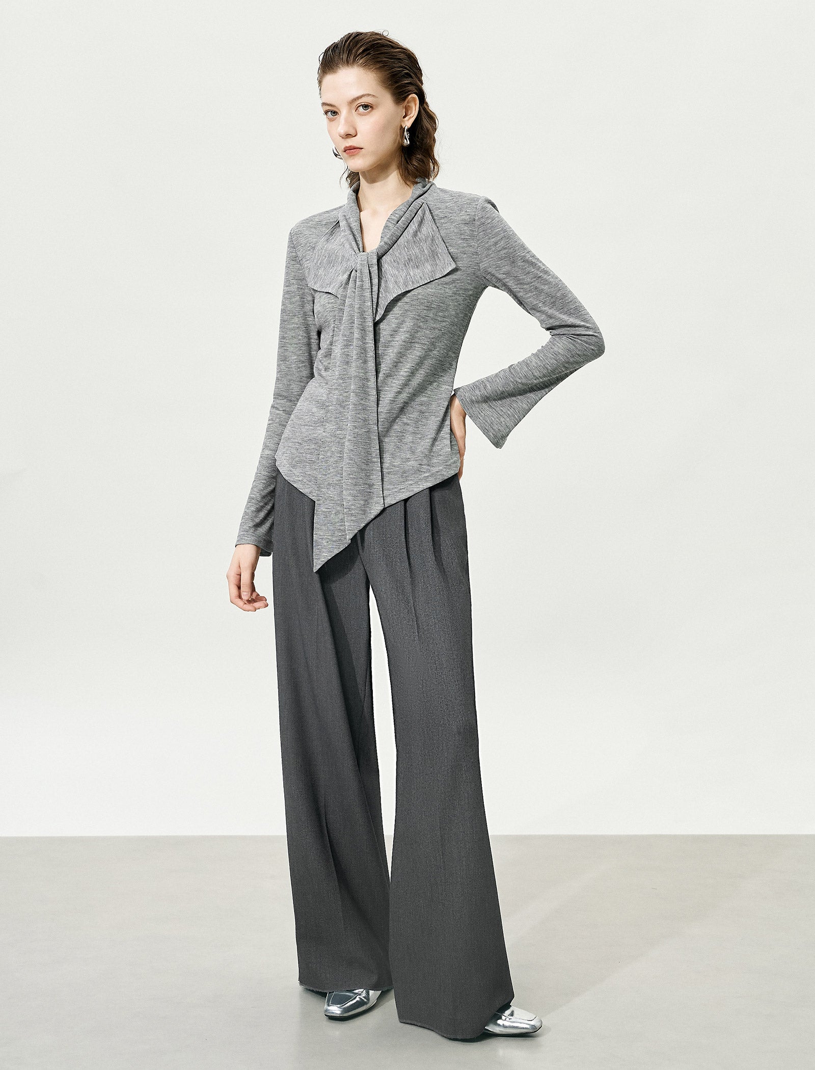 Halter Ruffled Slim Fit Knit Top