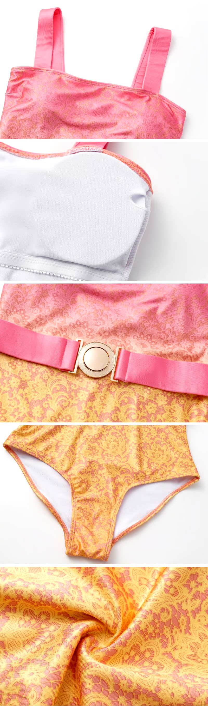 Gradation Print Skirt Swimsuit Set