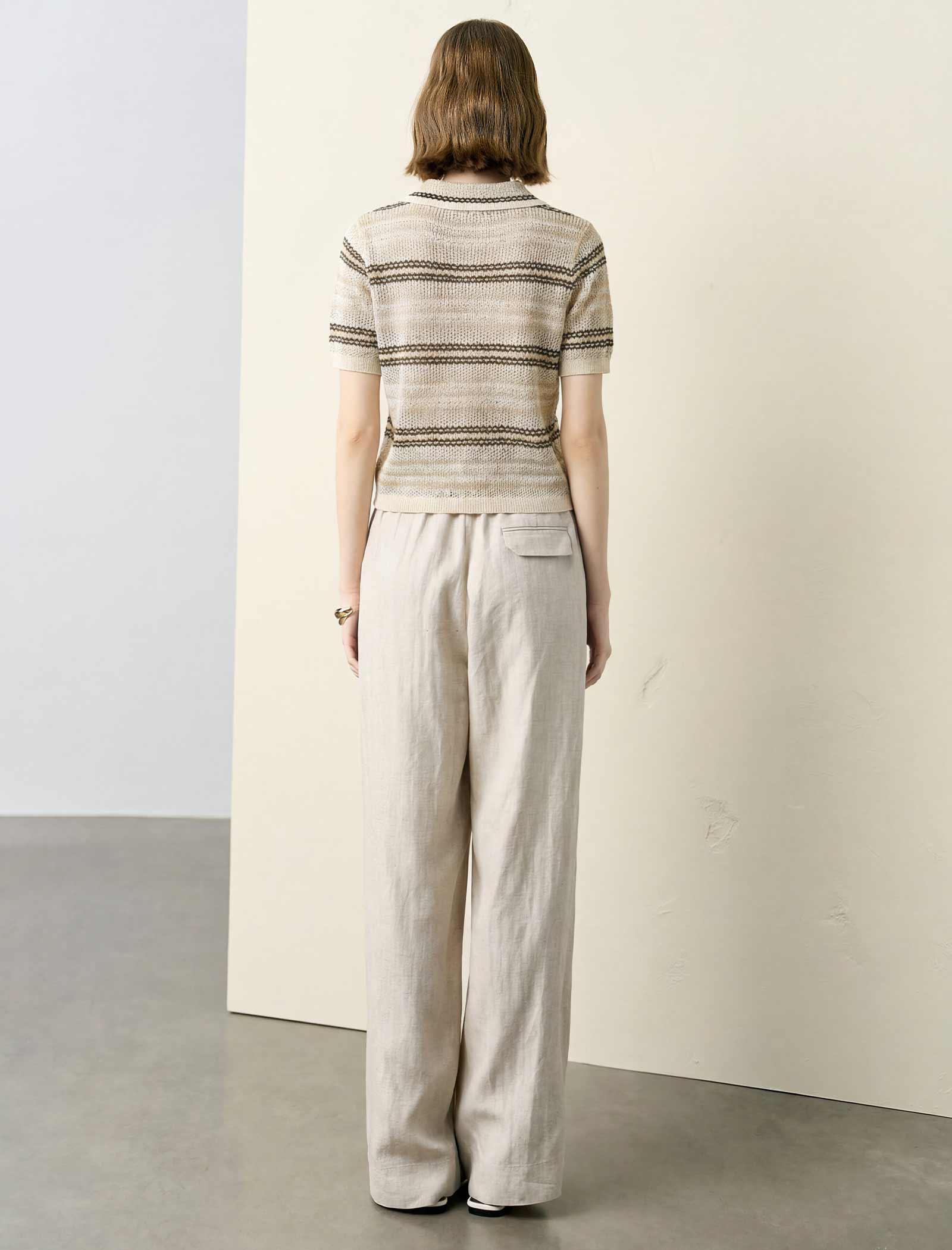 The Effortless Pointelle Stripe Polo