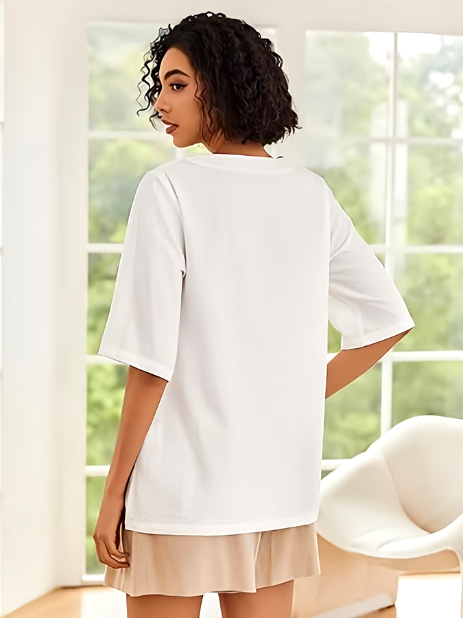 Women's Summer Cotton&Linen Short-Sleeved T-Shirt