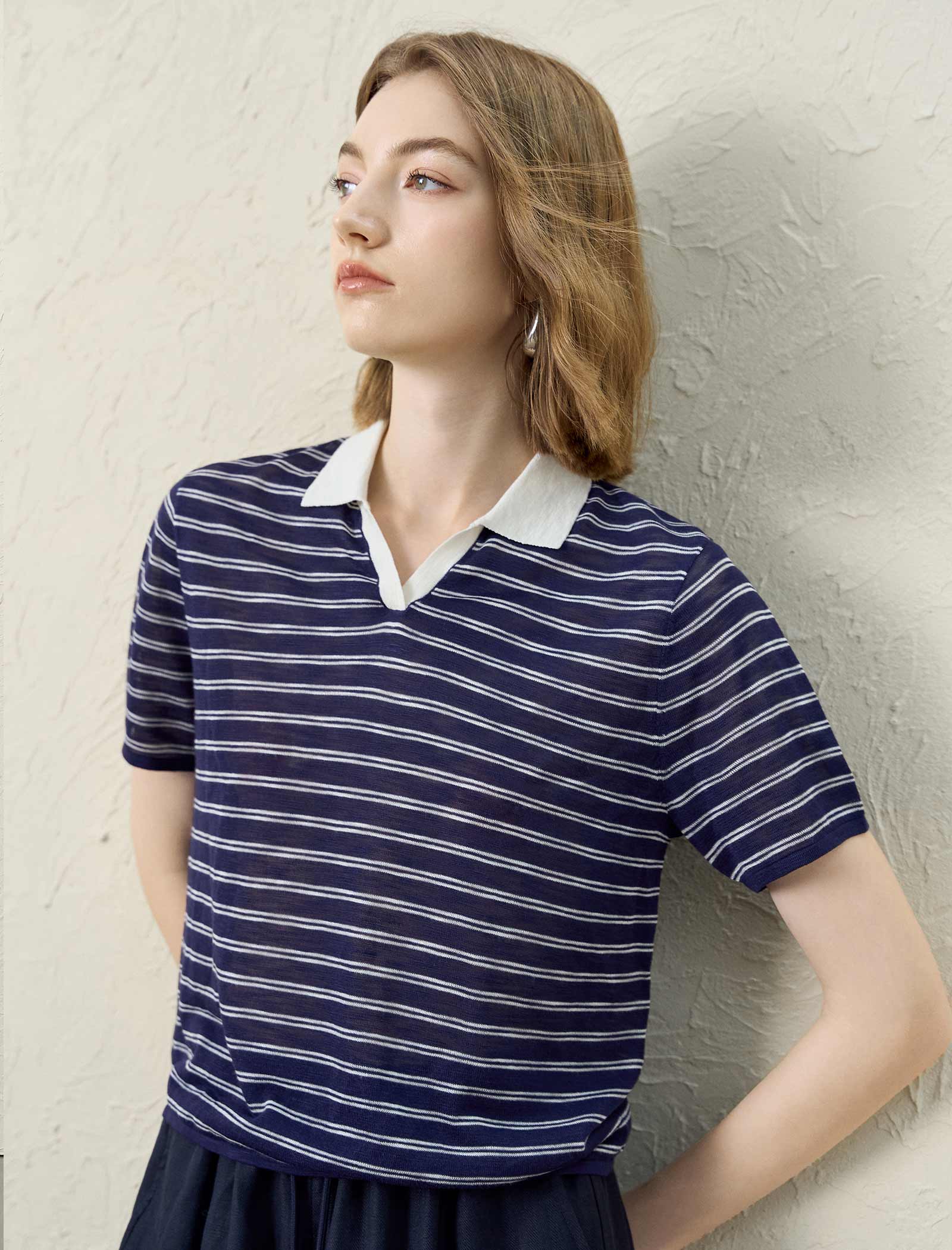 The Timeless Striped Knit Polo