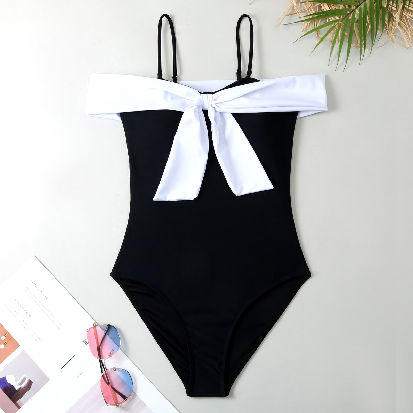 Retro Hepburn Style Swimsuit Set