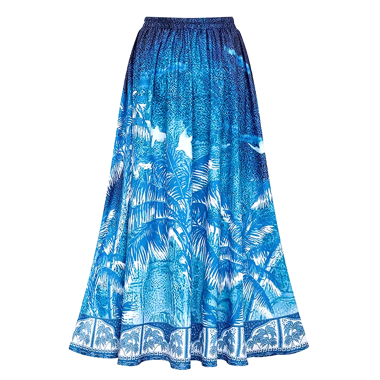 One Shoulder Print One Piece Swimsuit Set