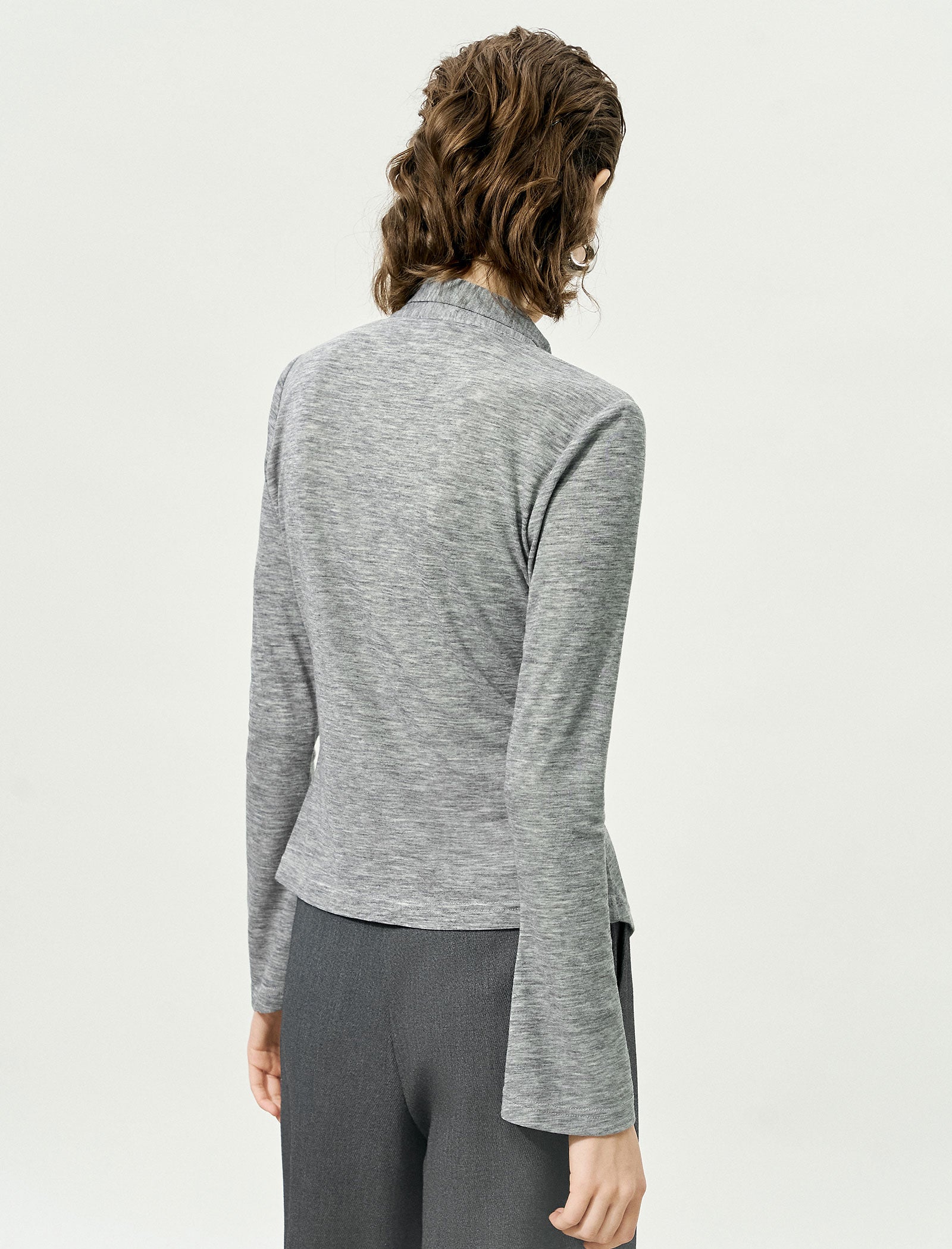Halter Ruffled Slim Fit Knit Top