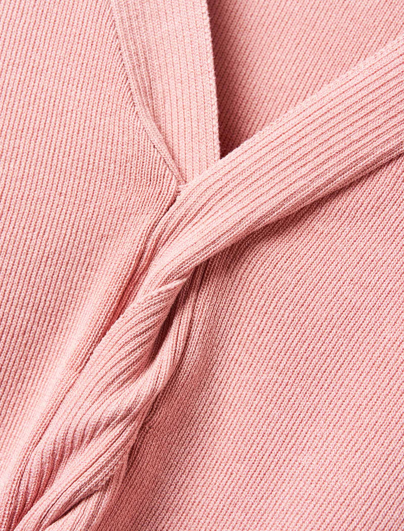 V-Neck Twisted Detail Knit Top