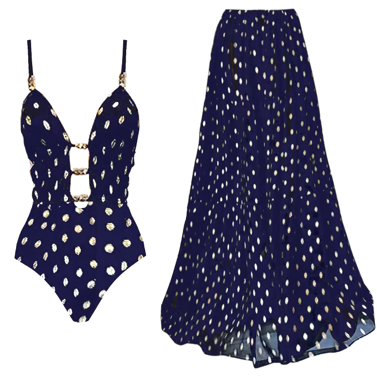 Hollowout Two Piece Swimsuit Set