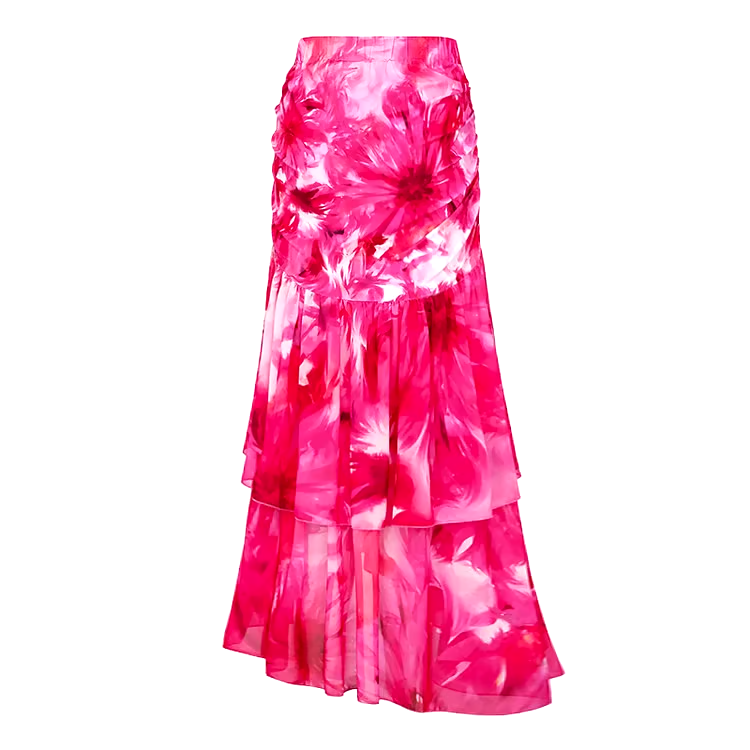 Floral Printed Halter One piece Swimsuit Set