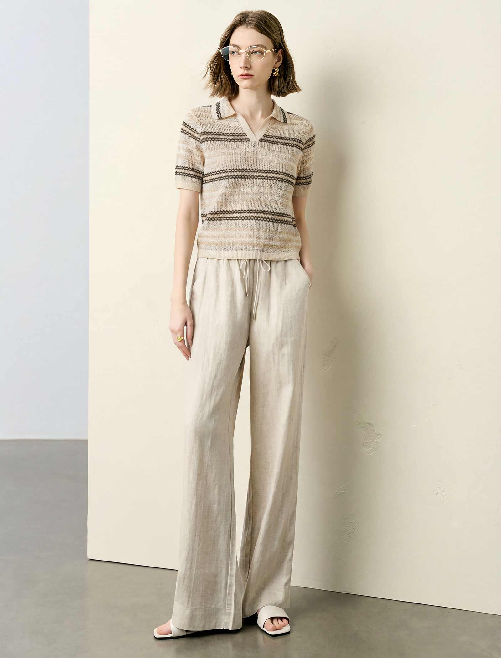 The Effortless Pointelle Stripe Polo