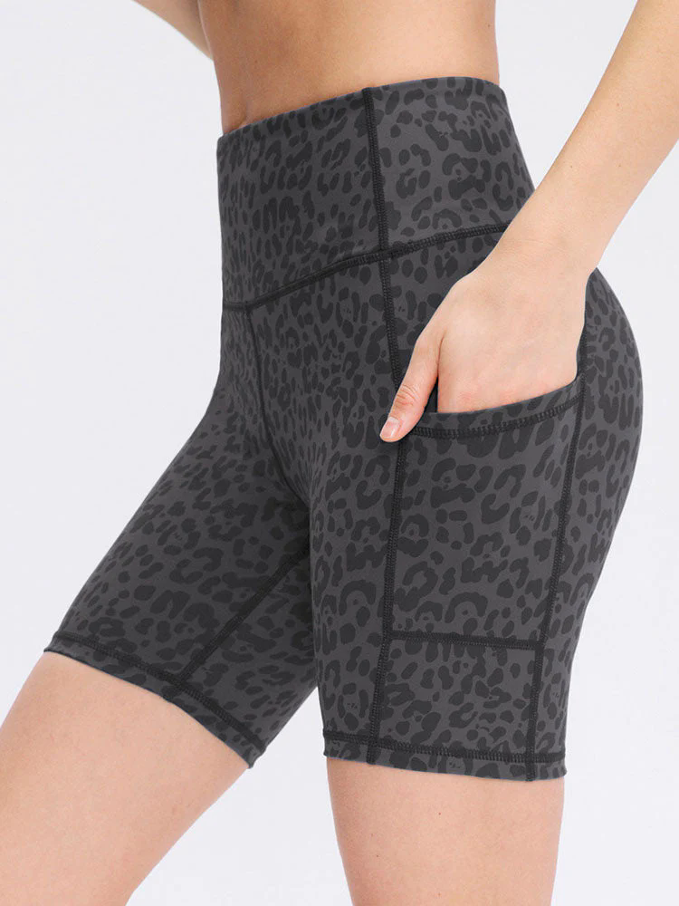 Pocket Stretch Quick-dry Dark Gray Yoga Shorts
