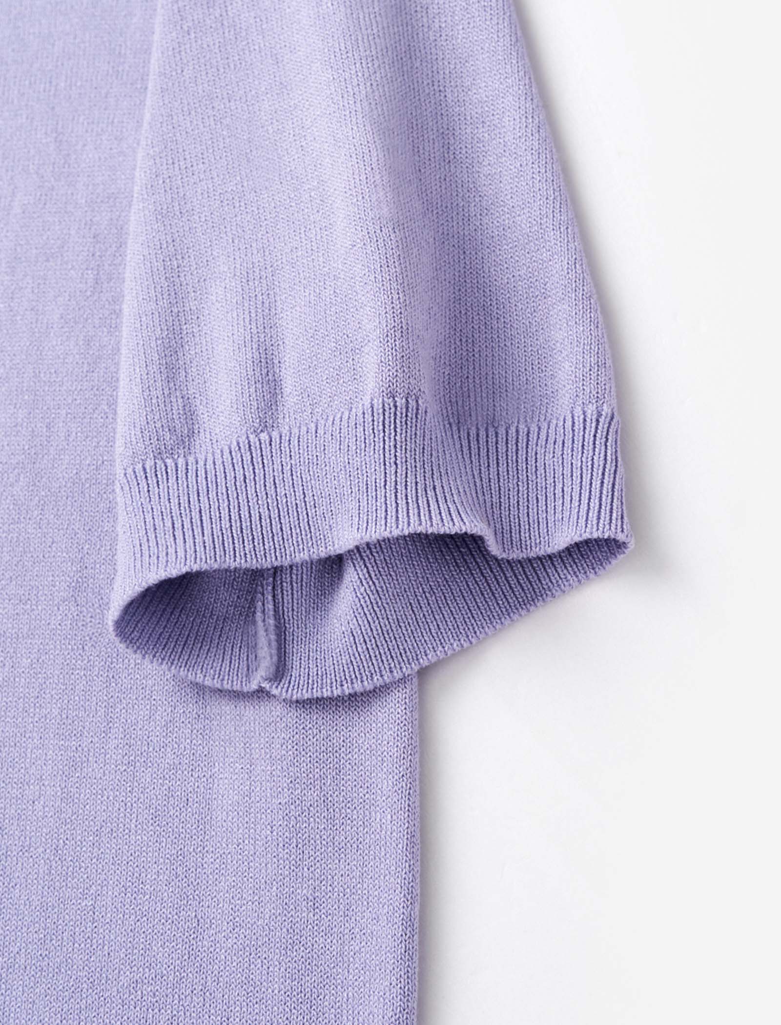 V-Neck Cable-Knit Short Sleeve Top